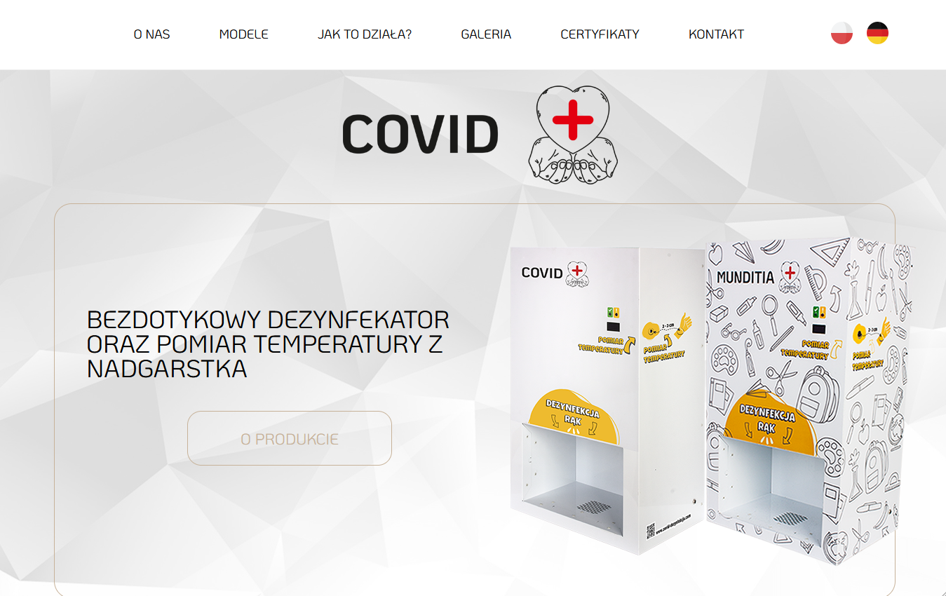 Bezdotykowy dezynfekator <span>covid-dezynfekcja.com</span>