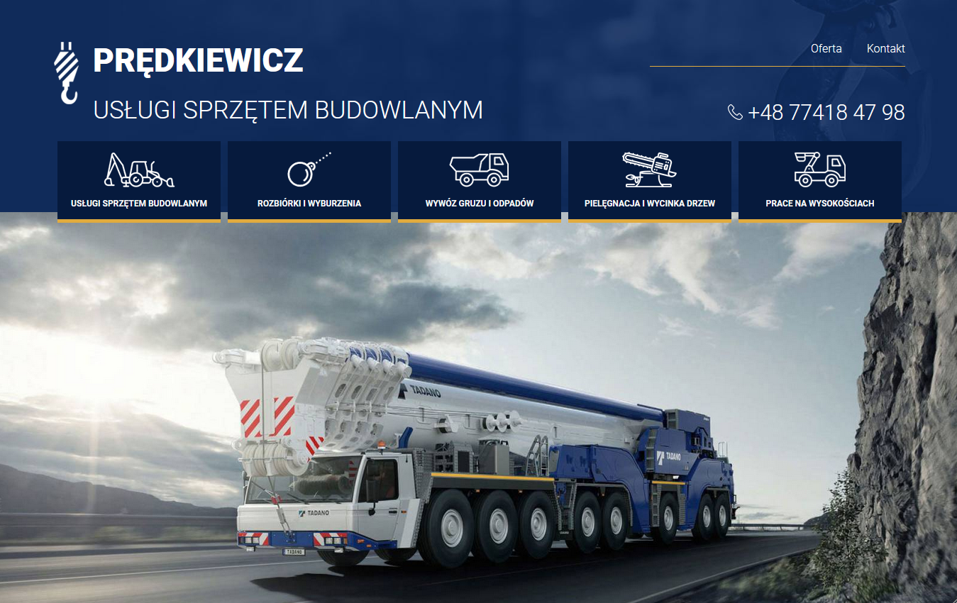Usługi sprzętem budowlanym <span>predkiewicz.pl</span>